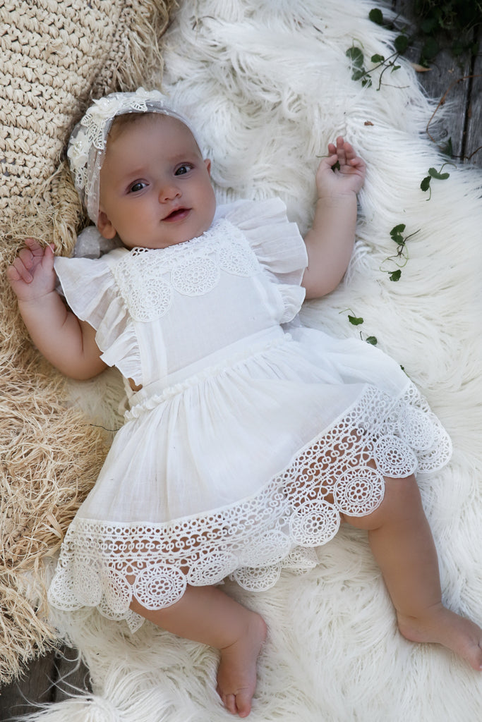 Aspen Baby Boho Romper Tea Princess