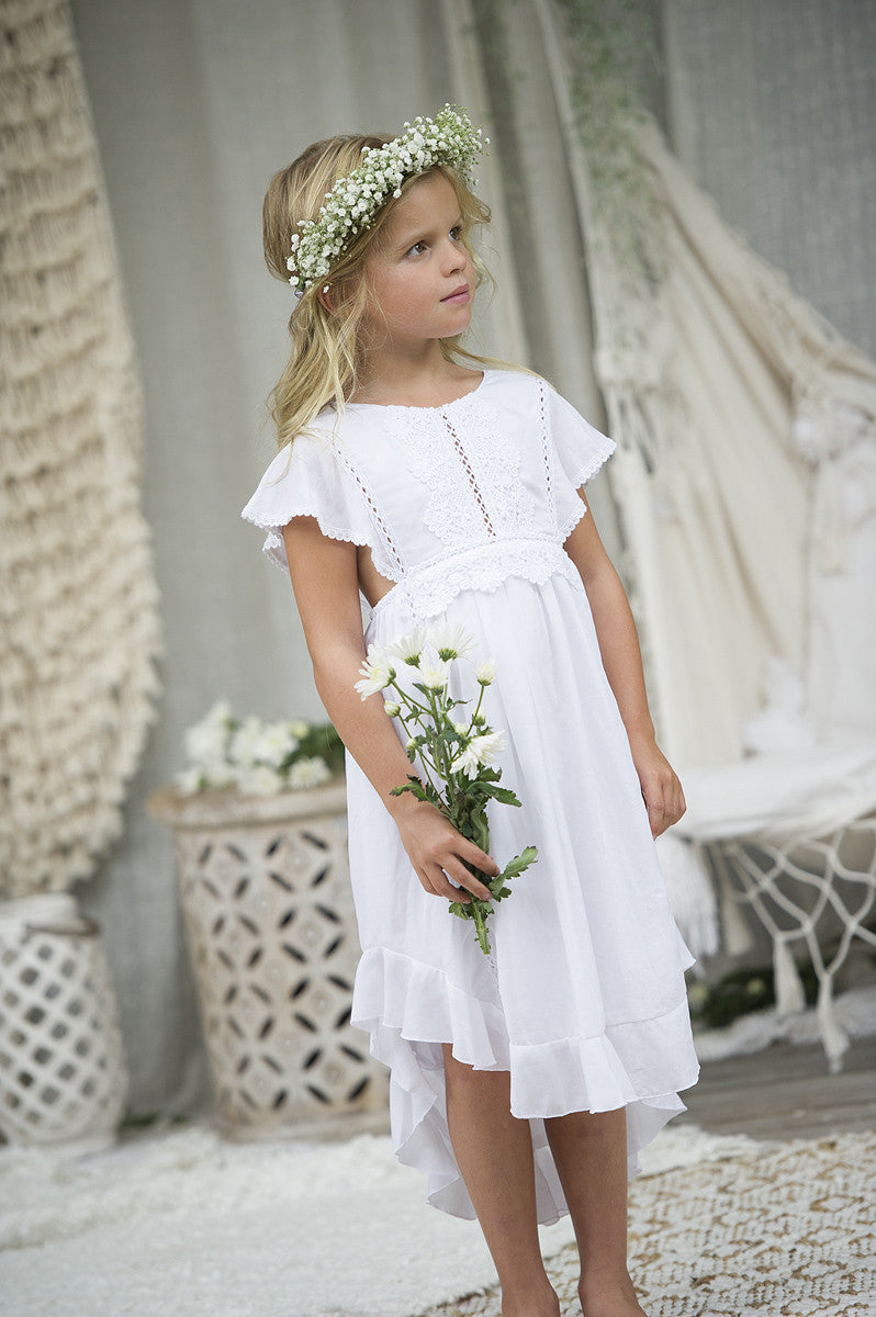 Alouette - girls white dresses - Tea Princess
